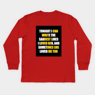 quote sadness Kids Long Sleeve T-Shirt